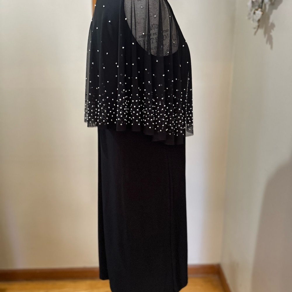 MARINA Black Dress with Sparkling Accents / 14 - Picture 10 of 12